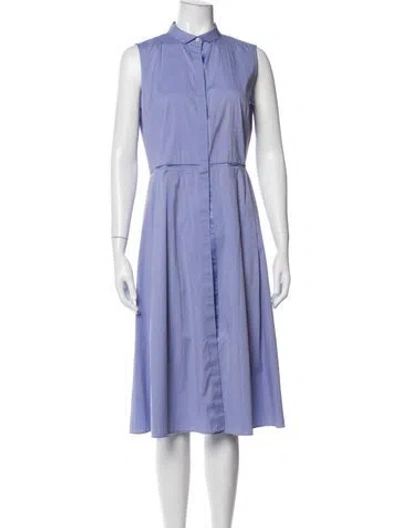 Pre-owned Lafayette 148 Midi Length Dress In Purple