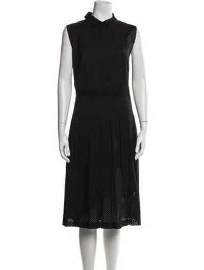 Pre-owned Lafayette 148 Midi Length Dress W/ Tags In Black