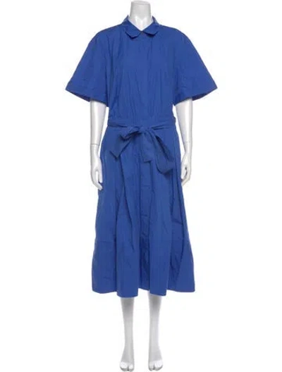 Pre-owned Lafayette 148 Midi Length Dress W/ Tags In Blue