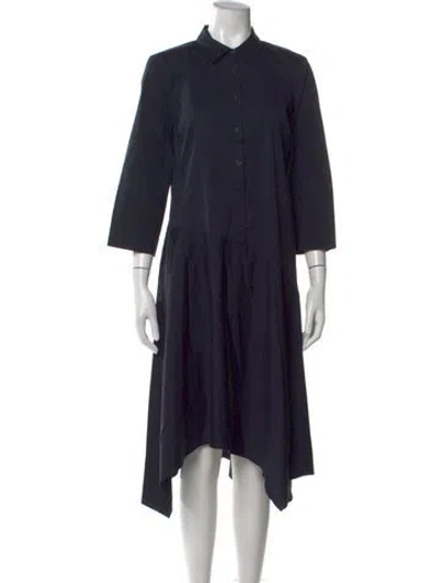 Pre-owned Lafayette 148 Midi Length Dress W/ Tags In Blue