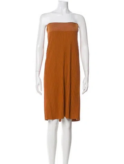 Pre-owned Lafayette 148 Midi Length Skirt In Brown