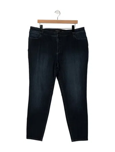 Pre-owned Lafayette 148 Mid-rise Skinny Leg Jeans In Blue