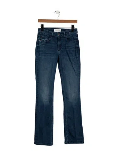 Pre-owned Lafayette 148 Mid-rise Straight Leg Jeans In Blue