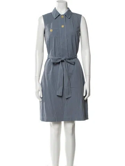 Pre-owned Lafayette 148 Mini Dress In Blue