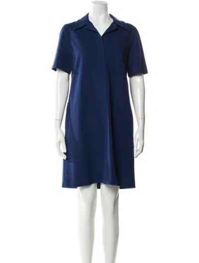 Pre-owned Lafayette 148 Mini Dress In Blue