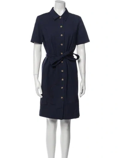 Pre-owned Lafayette 148 Mini Dress In Blue