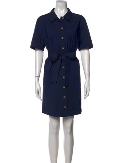 Pre-owned Lafayette 148 Mini Dress In Blue
