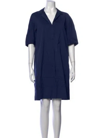 Pre-owned Lafayette 148 Mini Dress In Blue