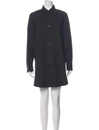 Pre-owned Lafayette 148 Mini Dress In Gray