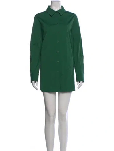 Pre-owned Lafayette 148 Mini Dress In Green