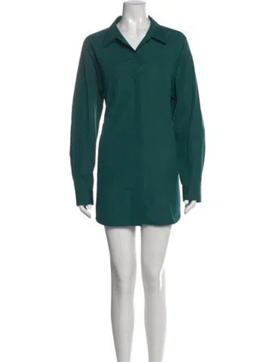 Pre-owned Lafayette 148 Mini Dress In Green