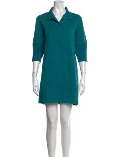 Pre-owned Lafayette 148 Mini Dress In Green