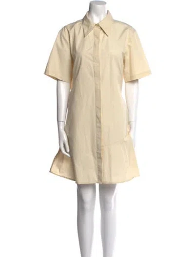 Pre-owned Lafayette 148 Mini Dress In Neutral