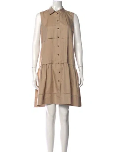 Pre-owned Lafayette 148 Mini Dress In Neutral