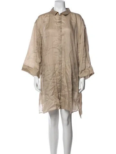 Pre-owned Lafayette 148 Mini Dress In Neutrals