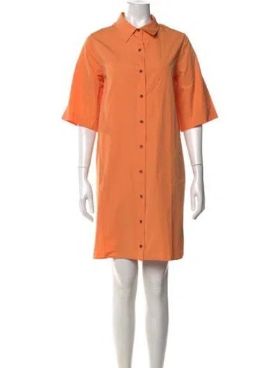 Pre-owned Lafayette 148 Mini Dress In Orange