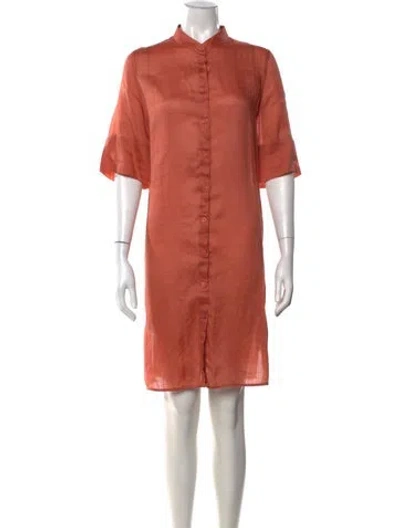 Pre-owned Lafayette 148 Mini Dress In Orange