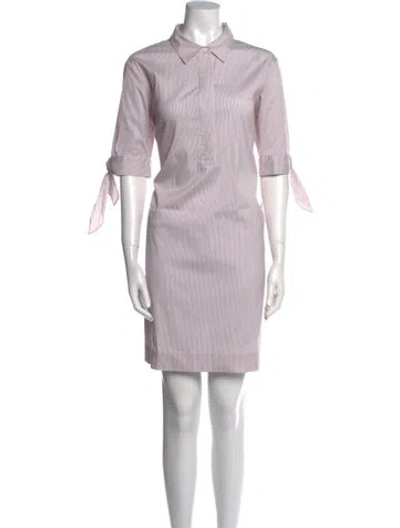 Pre-owned Lafayette 148 Mini Dress In Red