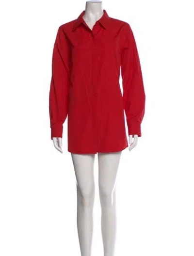 Pre-owned Lafayette 148 Mini Dress In Red