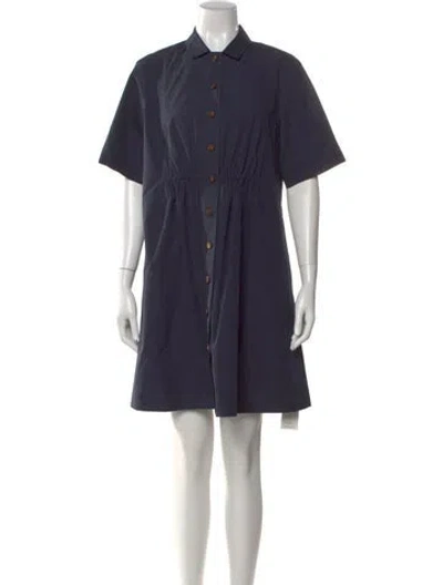 Pre-owned Lafayette 148 Mini Dress W/ Tags In Blue