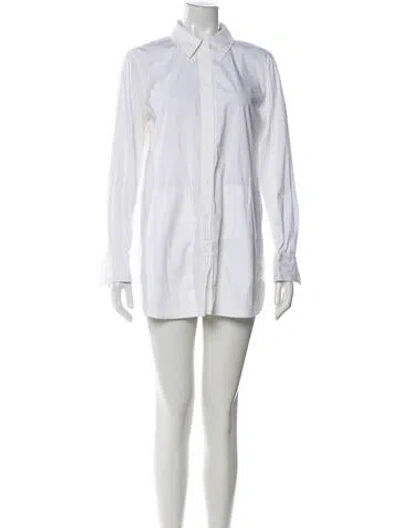 Pre-owned Lafayette 148 Mini Dress In White