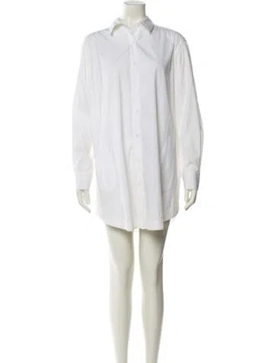 Pre-owned Lafayette 148 Mini Dress In White