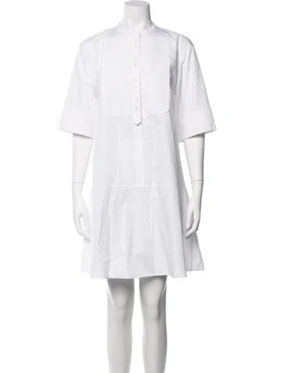 Pre-owned Lafayette 148 Mini Dress In White