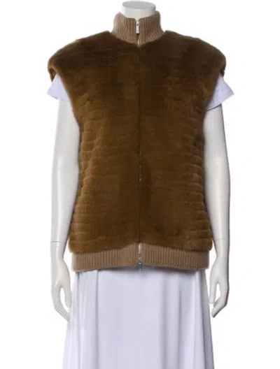 Pre-owned Lafayette 148 Mink Fur Jacket In Brown