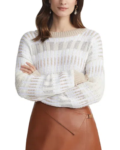 LAFAYETTE 148 MIXED STITCH DROP SHOULDER SWEATER