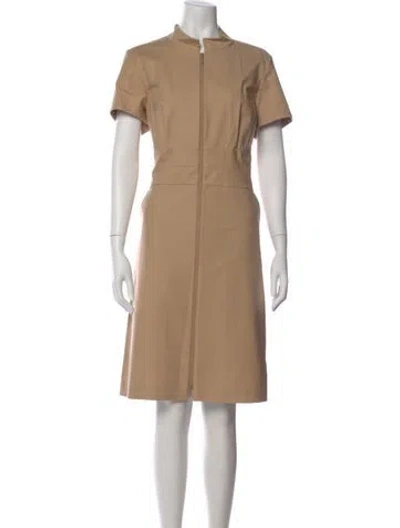 Pre-owned Lafayette 148 Mock Neck Knee-length Dress W/ Tags In Neutral