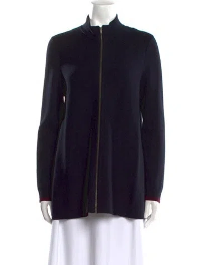 Pre-owned Lafayette 148 Mock Neck Sweater In Black