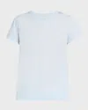 Lafayette 148 Modern Short-sleeve Cotton Jersey Tee In Venetian Sky
