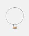 Lafayette 148 Modernist Jasper Pendant Choker