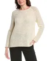Lafayette 148 Nautical Net Wool & Alpaca-blend Sweater In White