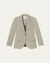 Lafayette 148 Neapolitan Belted Single-button Jacket In Jute