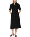 Lafayette 148 New York A-line Belted Shirtdress In Black