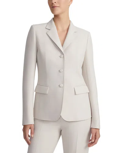 Lafayette 148 New York Academy Wool & Silk-blend Blazer In White