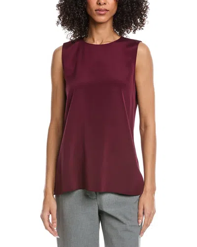 Lafayette 148 New York Adela Silk-blend Blouse In Brown