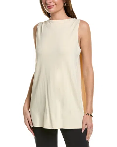 Lafayette 148 New York Adjustable Blouse In Tan
