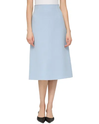 Lafayette 148 New York A-line Midi Skirt In Blue