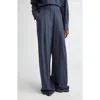 Lafayette 148 New York Astor Wide Leg Trousers In Blue