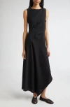 Lafayette 148 New York Asymmetric Finesse Crepe Dress