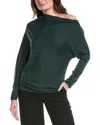 Lafayette 148 New York Asymmetric Sweater In Green