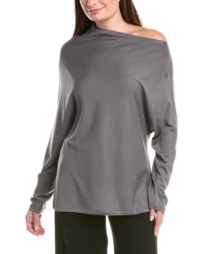 Lafayette 148 New York Asymmetric Sweater In Gray