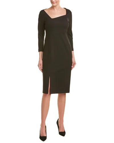 Lafayette 148 Asymmetrical Shift Dress In Black