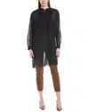 Lafayette 148 New York Band Collar Tunic In Black