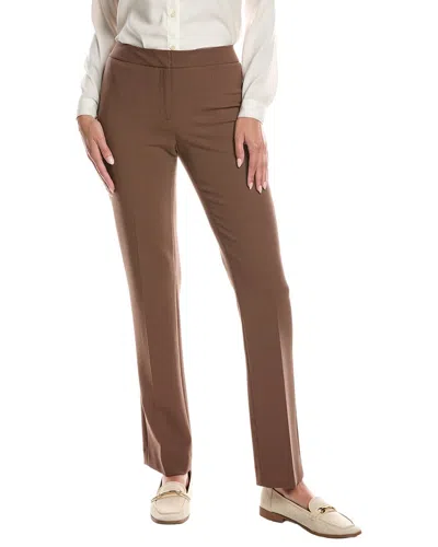 Lafayette 148 New York Barrow Wool-blend Pant In Brown