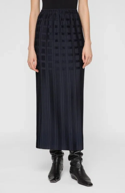 LAFAYETTE 148 LAFAYETTE 148 NEW YORK BASKETWEAVE PLISSÉ RECYCLED SATIN MAXI SKIRT
