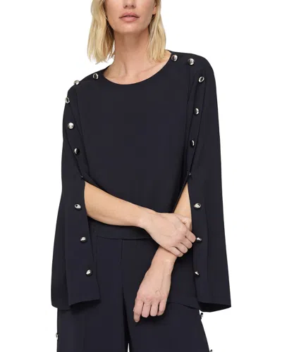 Lafayette 148 New York Bateau Neck Blouse W In Ink