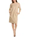Lafayette 148 New York Harpson Wool-blend Sheath Dress In Neutral